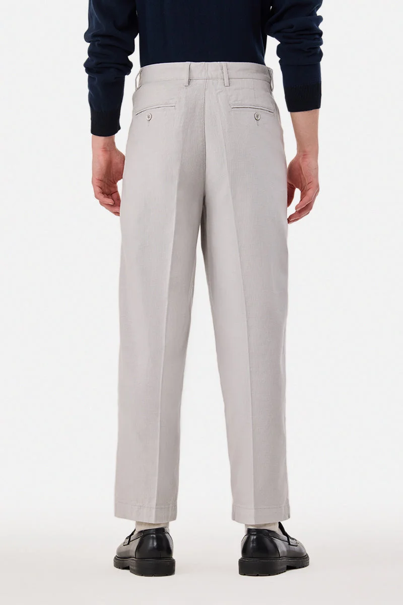 Snitch Grey 100% Cotton Baggy Trousers for Men | Best Price UAE